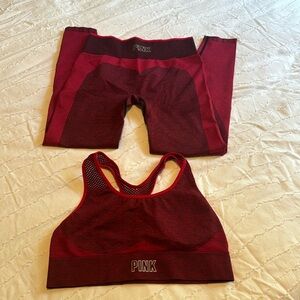 Seamless Victoria Secret Pin workout set